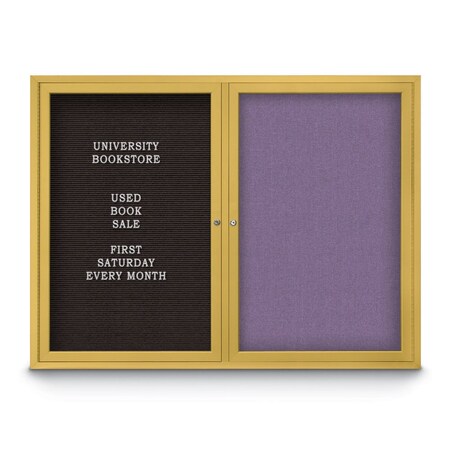 United Visual Products Corkboard, Cobalt/Satin, 42" x 32" UV4035-SATIN-COBACC